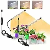 COKOLILA 2 Stücke Pflanzenlampe LED, 160 LEDs Vollspektrum Pflanzenlicht, 3000K 5000K 660nm Pflanzenleuchte für Zimmerpflanzen mit Timer, 3 Lichtmodi, ideal für Pflanzen(kein Adapter)