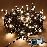 YJY LIGHT Lichterkette Außen 25 m mit 200 LED Warmweiß, IP44 Wasserdicht, 8 Modi & Timer, mit Memory-Funktion, Netzstecker, Weihnachtsbeleuchtung für Garten, Balkon & Terrasse