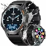 MEGALITH Smartwatch Herren Fitness Uhren: Wasserdicht IP67 106+ Sport Outdoor Fitnessuhr - Tracker Blutdruck Pulsmesser Schrittzähler Smart Watch Männer Android iOS