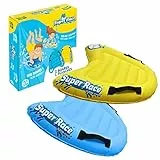 Super Race® | 2er-Set Bodyboards für Kinder | Aufblasbare Spezial-Windsurfbretter | Für besseres Gleiten und mehr Komfort | Slip'n Slide Wasserspiele 100% Fun | OriginalCup®