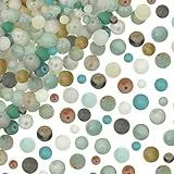 TOAOB 100 Stück 4mm bis 8mm Natürliche Amazonit Edelstein Perlen Runde Lose Perlen mit Loch zum Schmuck Basteln Auffädeln DIY Armband Halsketten Schmuckherstellung