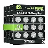 CR2032, POWEROWL CR2032 knopfzelle 3v Lithium Batterien 48 Stück, DL2032/ KCR2032/ BR2032/ ECR2032 Gerätebatterien
