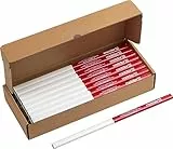 Meister Zimmermannsbleistift-Set 50-teilig - 240 mm Länge - Ovale Form - Mittlere Härte - Ideal zum Anzeichnen & Markieren - rot & weiß / Markierungswerkzeug / Baubleistift / 9446720