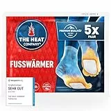 THE HEAT COMPANY Fußwärmer - 5 Paar - EXTRA WARM - klebend - Zehenwärmer - 8 Stunden warme Füße - sofort einsatzbereit - luftaktiviert - rein natürlich - für alle Größen