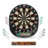 Ultrasport Dartscheibe Elektronisch Profi Set ohne Türen I Elektronische Dartscheibe für 1-8 Spieler mit 15 Darts, 15 Pro Flights, 100 Pfeilspitzen, 3 Startlinien I Dartautomat