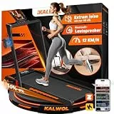 Laufband für Zuhause mit Bluetooth Lautsprecher, 6 in 1 12km/h Walking Pad Laufband mit 10% Steigung, 3.0 HP Bürstenloser Treadmill für Zuhause & Büro mit LED-Display, 12 HIIT-Programme, Bis 160 kg