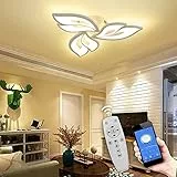 LED Deckenleuchte Dimmbar, 24W-48W Deckenlampe LED Wohnzimmerlampe mit Fernbedienung APP Farbwechsel - Moderne Wohnzimmerlampe Deckenleuchte Energie Sparen Dimming Deckenbeleuchtung Schlafzimmerlampe