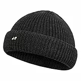 NYTTED® Kurze Fisherman Beanie Herren & Damen I Made in Germany - Seemannsmütze aus 100% feinster Schurwolle I Fischermütze Herren & Damen I Docker Mütze