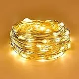 Dalugo Lichterkette Batterie, 2m 20 LED Warmweiß Innen Lichterketten mit Batterie für Weihnachten, Schlafzimmer, Party, Hochzeit