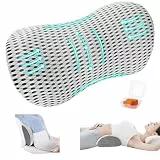 Kulamo Lumbalkissen,Lendenstützkissen aus Memory-Schaum, Ergonomisches Rückenstützkissen für Bürostuhl und Autositz, verstellbares Rückenkissen zum Ausruhen, Schlafen, Reisen (Grau)