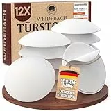 WEIDEBACH® 12x dezente Türstopper Wand, weiße Türpuffer, 40x8 mm selbstklebend, Elastikpuffer für jede Oberfläche, Gummistopper, Türpuffer Wand, Puffer