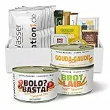 ration1 EPa Nudeln mit Bolognese Soße, laktosefrei, Premium Tagesration, Einmannpackung wie EPA Bundeswehr, Konserven (Fertiggericht, Gouda, Dosenbrot) & Wasser 10 Jahre haltbar, Notfallnahrung