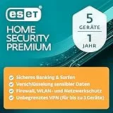ESET HOME Security Premium 2026 | 5 Geräte | 1 Jahr | inklusive VPN, Datenverschlüsselung, Browserschutz & Privatsphäre | Windows, MacOs, Android oder iOS | Aktivierungscode per E-Mail