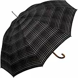 Knirps Herren Stockschirm Regenschirm Long AC - Schottenkaro black