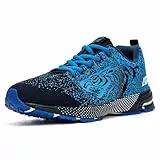 ASHION Turnschuhe Herren Sneaker Laufschuhe Sportschuhe Atmungsaktiv Sneaker Leichte Straßenlaufschuhe,A Blau,46 EU