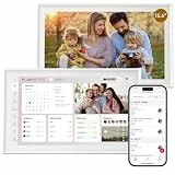 HGFRTEE 15.6 Zoll Digitaler Kalender Wand – 1920 * 1080 FHD Digitaler Wandkalender Familienplaner Intelligenter, 32GB Speicher, Wand/Desktop/Touchscreen, WiFi 6, Elektronischer Wandkalender