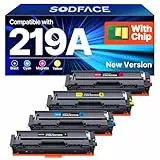 SODFACE 219A 219X Toner Mit Chip MFP 3302FDWG Kompatibel für HP 219A 219X Toner für Color LaserJet Pro MFP 3302FDWG 3302SDWG 3302FDNG 3302FDW 3302SDW 3302FDN (Schwarz Cyan Gelb Magenta, 4er-Pack)