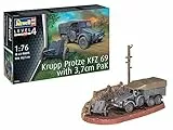 Revell Modellbausatz I Krupp Protze KFZ 69 with 3,7cm Pak I Detailreicher Level 4 Militärbausatz I 61 Teile I Maßstab 1:76 I für Kinder und Erwachsene ab 12 Jahren