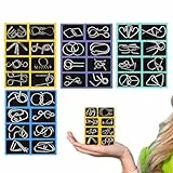 shpuuyy Metall Knobelspiele Für Den,Spannende Spielzeuge Als Geschenkideen - Metallisches Geduldsspiel Zum Entwirren Und Verriegeln | Für Geburtstag Halloween Problemlösung