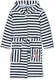Playshoes Unisex Kinder Fleece-Bademantel Morgenmantel, Ringel, 146/152