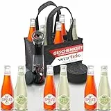 wortek Geschenkset Frauen – Filztasche Getränke, Flaschenöffner & Untersetzer + 3x Käfer Sprizz & 3x Hugo, Geschenke für Frauen Geschenke für Freundin Geschenk Beste Freundin Geschenk für Frauen