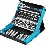 HAZET SmartCase Steckschlüsselsatz 2200SC-2 I 50-teiliges Werkzeug Steckschlüssel-Set, Antrieb: Sechs- und Vierkant 6,3 mm (1/4 Zoll), mobiler Werkzeugkoffer Made in Germany