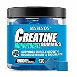 Kreatin Gummibärchen,Creatin Gummis,Gummibärchen für Männer und Frauen,120 Gummies mit Himbeergeschmack,Blue Raspberry,Vegan,Ohne Gluten Extrakt