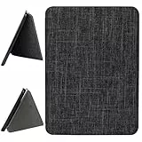 ZhaoCo Hülle für 7'' Kindle Colorsoft Signature Edition 2024 / Kindle Paperwhite 2024 / Kindle Paperwhite Signature Edition 2024, Buch Folio Smart Schutzhülle (Stoff Dunkelgrau)