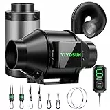 VIVOSUN Rohrventilator 100mm Abluftventilator 331m³/h mit E12-Geschwindigkeitsregler Kohlefilter & 240cm Luftkanal AeroZesh G4 Abluftset Kühl- und Belüftungssystem für Growzelt
