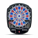 Carromco Smartness Arcadia 4.0 – elektronische Dartscheibe Profi E-Dartboard mit App, rot-blau, für 1-8 Spieler, Softdarts, USB-Kabel, 17 Spiele & 312 Varianten (inkl. Cricket)