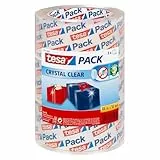 tesa Packband Crystal Clear, kristall-klar, 3 Rollen, 66m x 50mm