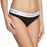 Calvin Klein Damen String Thong Unterwäsche, Schwarz (Black), M