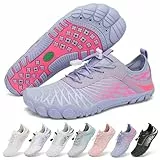 SAGUARO Barfuss Schuhe Damen Leicht Barfußschuhe Atmungsaktive Schnell Trocknend Wasserschuhe Frauen rutschfest Badeschuhe, Violett Lila, 38 EU