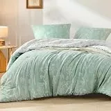 BEDSURE Bettdecke Ohne Bezug 135x200 - Bettdecke 135x200 mit Kissenbezug 80x80-2-teilig-Bettdecken-Set für Allergiker, 4 Jahreszeiten Waschbare Duvet, 1x Bettdecken, 1x Kissenbezug, Mintgrün