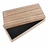 WATIIFUFU Vintage Schmuckaufbewahrungsbox aus Massivem Holz Rechteckige Retro Schmuckkasten für Ringe Armbänder und Ohrringe Langlebige Geschenkverpackung und Tragbarer Organizer