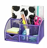EXERZ Tisch-Organizer/Schreibtisch Organisator/Schreibtisch Tidy/Stifthalter/Multifunktions -Organisator (EX348 Lila)