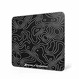 MAMBASNAKE CM05 Konturglas-Gaming-Mauspad, Nano-Mikro-geätzte Textur, glatte Glasoberfläche, hohe Genauigkeit, schnelle Bewegung, kratzfest, PU-Leder, super rutschfeste Unterseite, große Größe (450 x