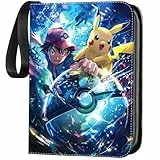 Sammelkarten Album, Karten Sammelalbum, 50 Seiten 400 Sammelalbum Karten Kapazität, Mit Reißverschluss Sammelalbum, Tragbarer Wasserdichter Sammelalbum für Karten, Karten Album Geschenk für Kinder
