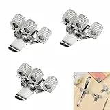 SSHUIKKAI 3 Stück Pen Loop, Kugelschreiber Halterung, Stifthalter Buch, Stiftehalter Metall, für Alle Stifte-Marker, Pen Holder für Home Office Whiteboard Silber(Silber Dreilöcher)