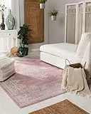 benuta Pop Teppich Laury - Rosa 80x150 cm - Kunstfaser - Rechteckig & im Style: Vintage - Pflegeleicht für Wohnzimmer Schlafzimmer