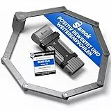 Samok® Fahrradschloss Faltschloss 120cm lang inkl. Halterung - Fahrrad Stahl Schloss faltbar mit Schlüssel - HOHE SICHERHEIT LEVEL 10 - Radschloss Diebstahlsicher E-Bike, Rennrad & MTB-Bike Lock