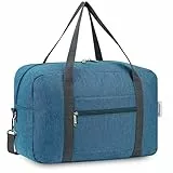 Narwey 20L Ryanair Handgepäck 40x30x20, Klein Sporttasche Faltbare Reisetasche Handgepäck Tasche Flugzeug für Damen, Travel Bag Weekender Herren (Navy blau (mit Schultergurt))