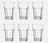 6-er Set Gläser Pokal - Glas für Cocktail Longdrink Wasser Tee Kaffee bis 120°C - 350ml - 14cm hoch - spülmaschinenfest (IKE 102.704.78)