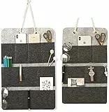 Arawat 2 St. Hängeorganizer Wand Organizer Hängend Bad Filz Tasche Tür Hängeaufbewahrung Camping Aufbewahrungstasche für Büro Tür Bad Schrank Hanging Utensilientasche Hängekörbchen