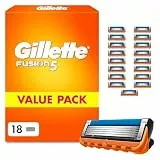 Gillette Fusion 5 Klingen Herren, 18 Original Rasierklingen, Orange - Für Nassrasierer mit Größerem Gleitstreifen für Ein Sanftes Gleiten Und für Eine Unglaublich Gründliche Und Komfortable Rasur