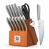 imarku Messerblock Set 14 teilig & integriertem Schärfer – Japanische messer aus Premium-Edelstahl für Haushalt & Profis