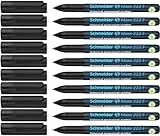 Schneider Maxx 222 F Universal-Marker (permanent, Cap-Off-Ink, nachfüllbar, 0,7 mm) 10er Packung schwarz