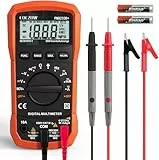 Digital Multimeter mit automatischer Bereichswahl, Multifunktionstester, der AC/DC Voltage, AC/DC Current, Widerstand, Durchgang, Kapazität, Frequenz und Diodentests, Datenhaltung und NCV misst.