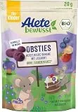 Alete bewusst Obsties Heidelbeere Banane mit Joghurt, ab 3 Jahren, gefriergetrocknete Bio-Fruchtchips, Früchte-Snack für Kinder, verzehrfertig im verschließbaren Beutel, 20 g (Packung mit 5)