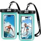 JOTO 2 Stück wasserdichte Handyhülle IPX8 Unterwasser Wasserfest Handytasche für iPhone 16 15 14 13 12 11 Pro Max Plus Galaxy S24 S23 A15 Xiaomi bis 7 Zoll Phone Case -Grün